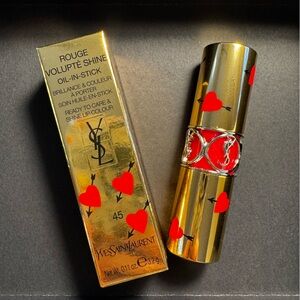 YSL Rouge Volupte Shine Collector in 45 Rouge Tuxedo